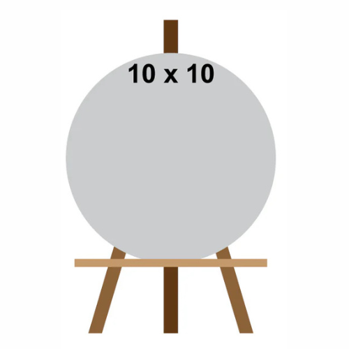 13" Ordinary Easel + 10" Round Canvas (Large)