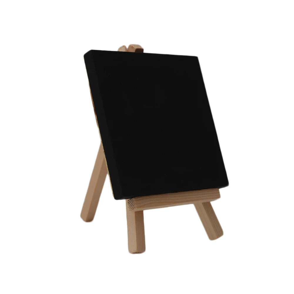 6" Ordinary Easel +  4x4 Square Black Canvas (X Small)