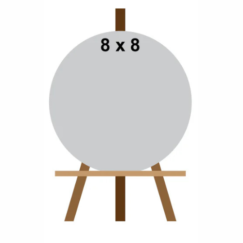 11" Ordinary Easel + 8" Round Canvas (Medium)