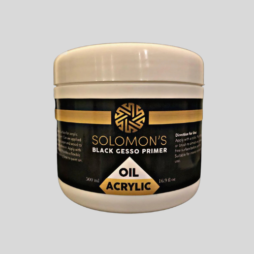 SOLOMONS PREMIUM BLACK GESSO PRIMER (500ML)